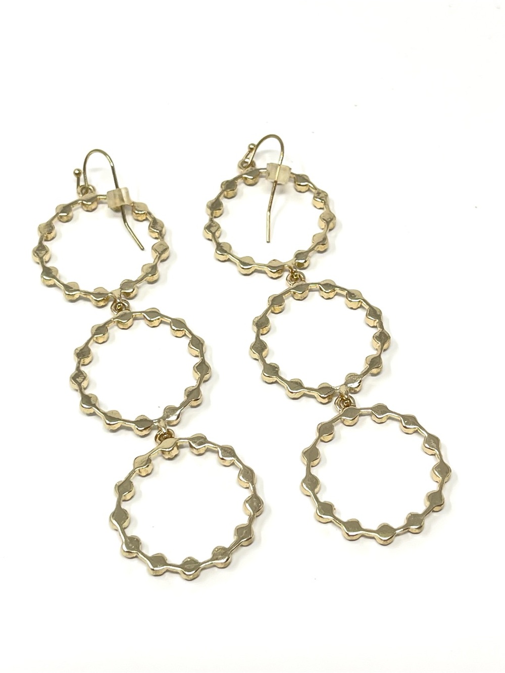 New Anthropologie Circle Marian Drop Earrings - Picture 7 of 8